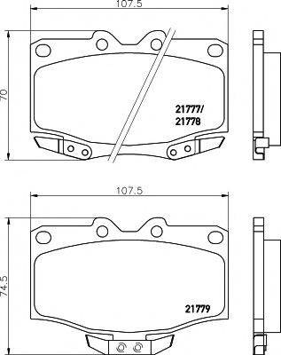 Комплект тормозных колодок, дисковый тормоз