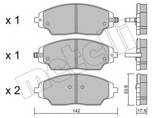 Комплект тормозных колодок, дисковый тормоз