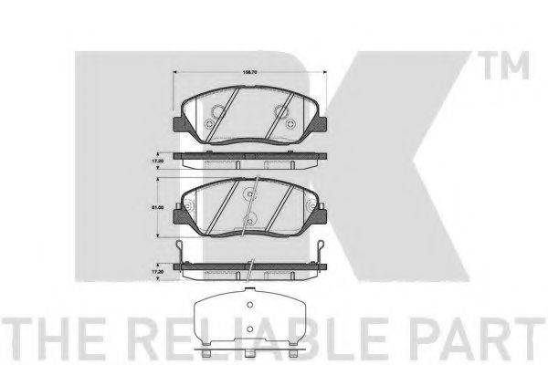 Комплект тормозных колодок, дисковый тормоз