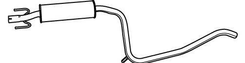 Средний глушитель выхлопных газов