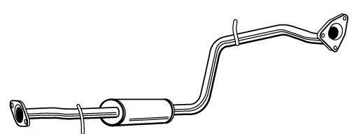 Средний глушитель выхлопных газов