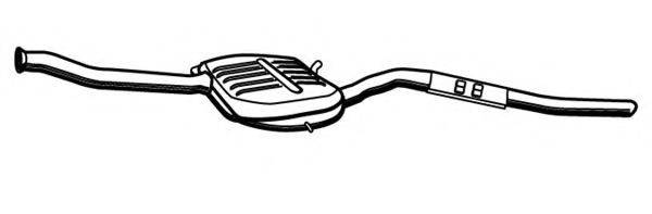 Средний глушитель выхлопных газов