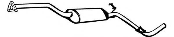 Средний глушитель выхлопных газов