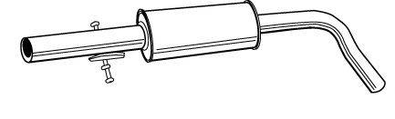 Средний глушитель выхлопных газов