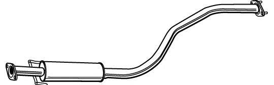 Средний глушитель выхлопных газов