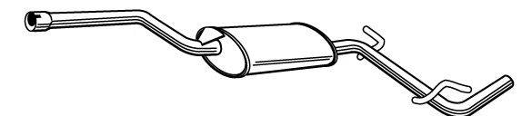 Средний глушитель выхлопных газов