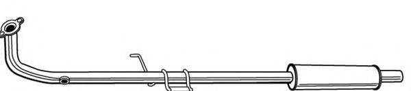 Средний глушитель выхлопных газов