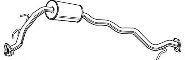 Средний глушитель выхлопных газов