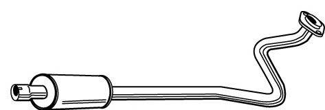 Средний глушитель выхлопных газов