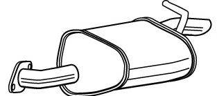 Глушитель выхлопных газов конечный