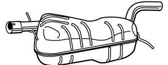 Средний глушитель выхлопных газов