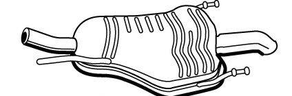 Глушитель выхлопных газов конечный