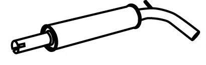 Средний глушитель выхлопных газов