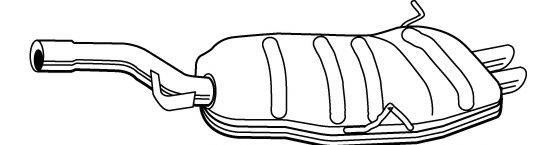 Глушитель выхлопных газов конечный