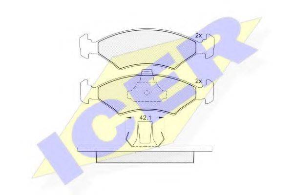 Комплект тормозных колодок, дисковый тормоз
