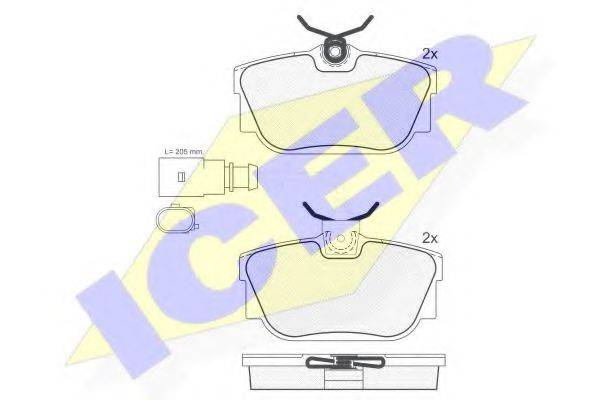 Комплект тормозных колодок, дисковый тормоз