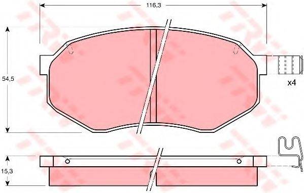 Комплект тормозных колодок, дисковый тормоз