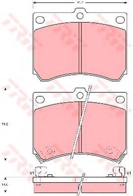 Комплект тормозных колодок, дисковый тормоз