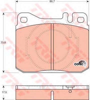Комплект тормозных колодок, дисковый тормоз