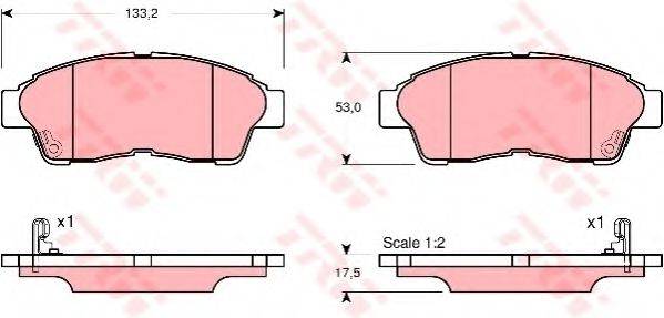 Комплект тормозных колодок, дисковый тормоз