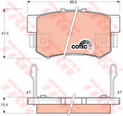 Комплект тормозных колодок, дисковый тормоз