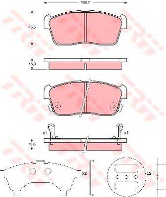 Комплект тормозных колодок, дисковый тормоз