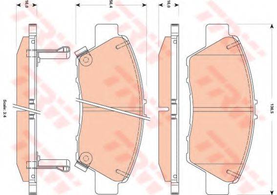 Комплект тормозных колодок, дисковый тормоз