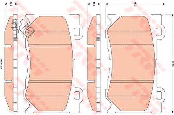 Комплект тормозных колодок, дисковый тормоз