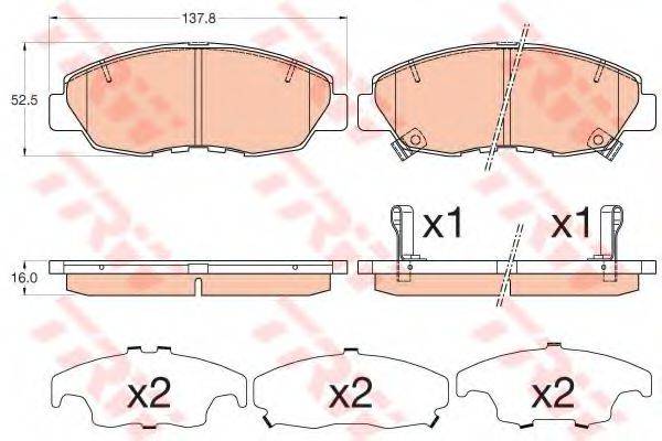 Комплект тормозных колодок, дисковый тормоз
