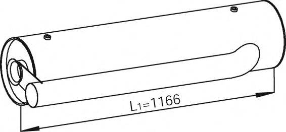 Средний глушитель выхлопных газов