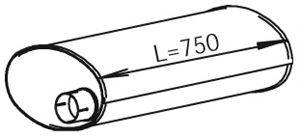 Средний глушитель выхлопных газов