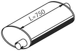 Средний глушитель выхлопных газов