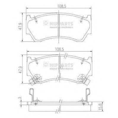 Комплект тормозных колодок, дисковый тормоз