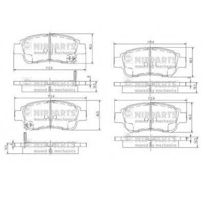 Комплект тормозных колодок, дисковый тормоз