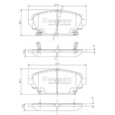 Комплект тормозных колодок, дисковый тормоз
