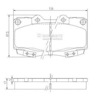Комплект тормозных колодок, дисковый тормоз