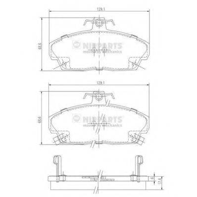 Комплект тормозных колодок, дисковый тормоз