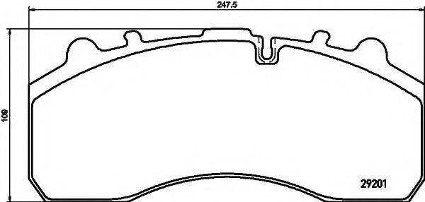 Комплект тормозных колодок, дисковый тормоз