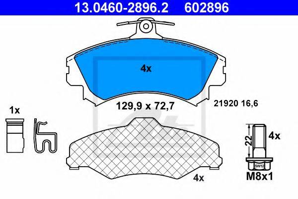 Комплект тормозных колодок, дисковый тормоз