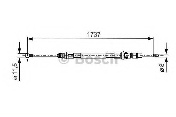 Трос, стояночная тормозная система