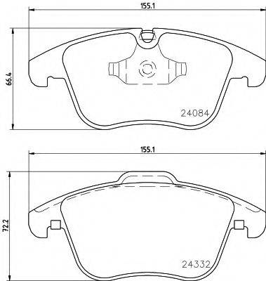 Комплект тормозных колодок, дисковый тормоз