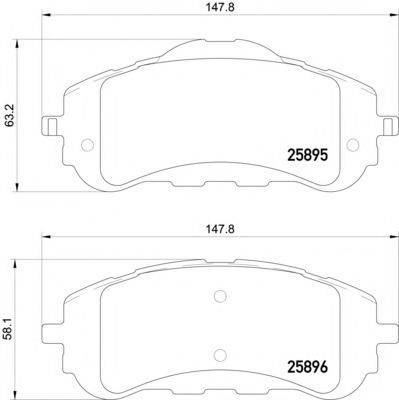 Комплект тормозных колодок, дисковый тормоз