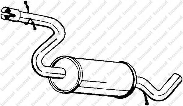 Средний глушитель выхлопных газов