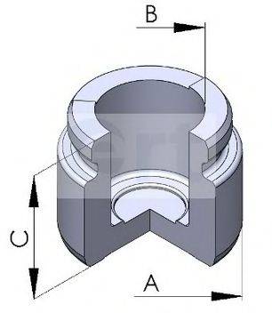 Поршень, корпус скобы тормоза