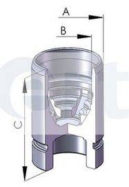 Поршень, корпус скобы тормоза