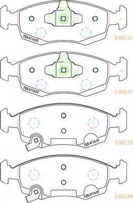 Комплект тормозных колодок, дисковый тормоз
