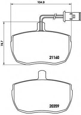 Комплект тормозных колодок, дисковый тормоз